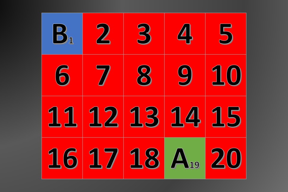 Spieler A wählt die 19